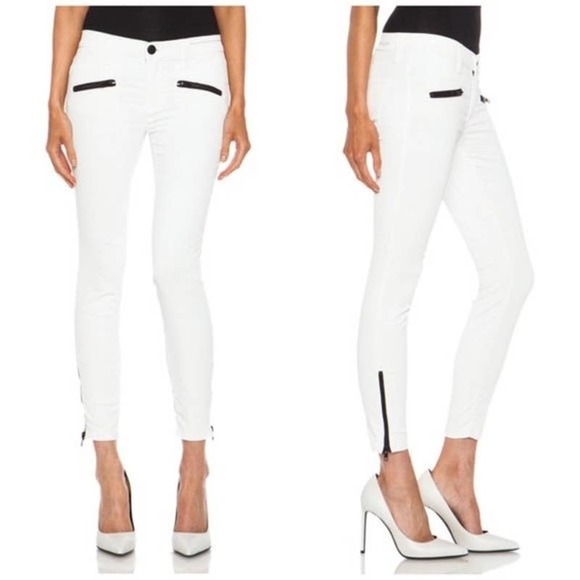 Current/Elliott Denim - Current Elliot The Soho Zip Stiletto Sugar Coated Skinny Jeans